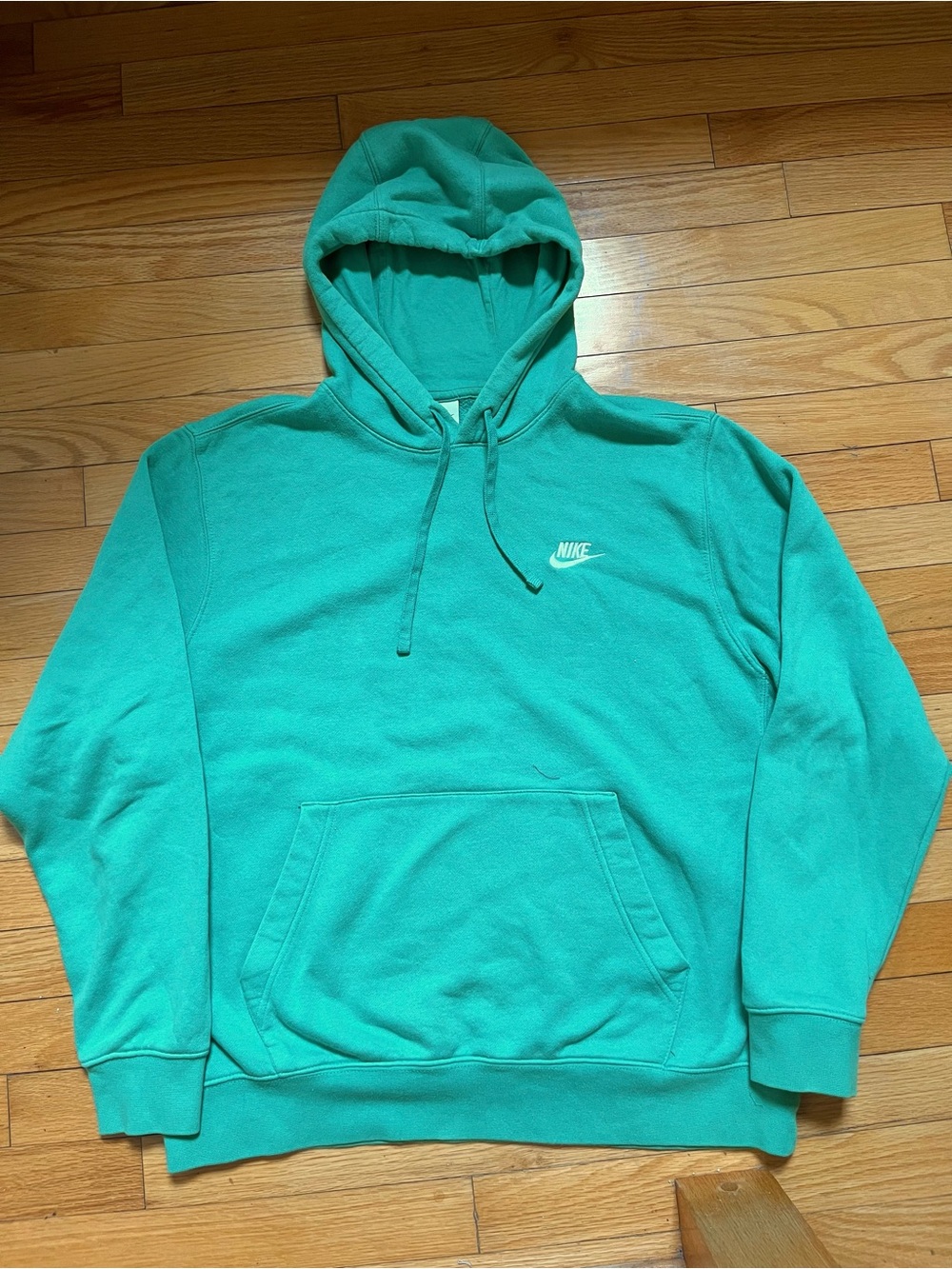 Nike Teal Pullover Hoodie with Small White Logo